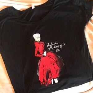 Alpha Phi Flowy red dress gala T-shirt